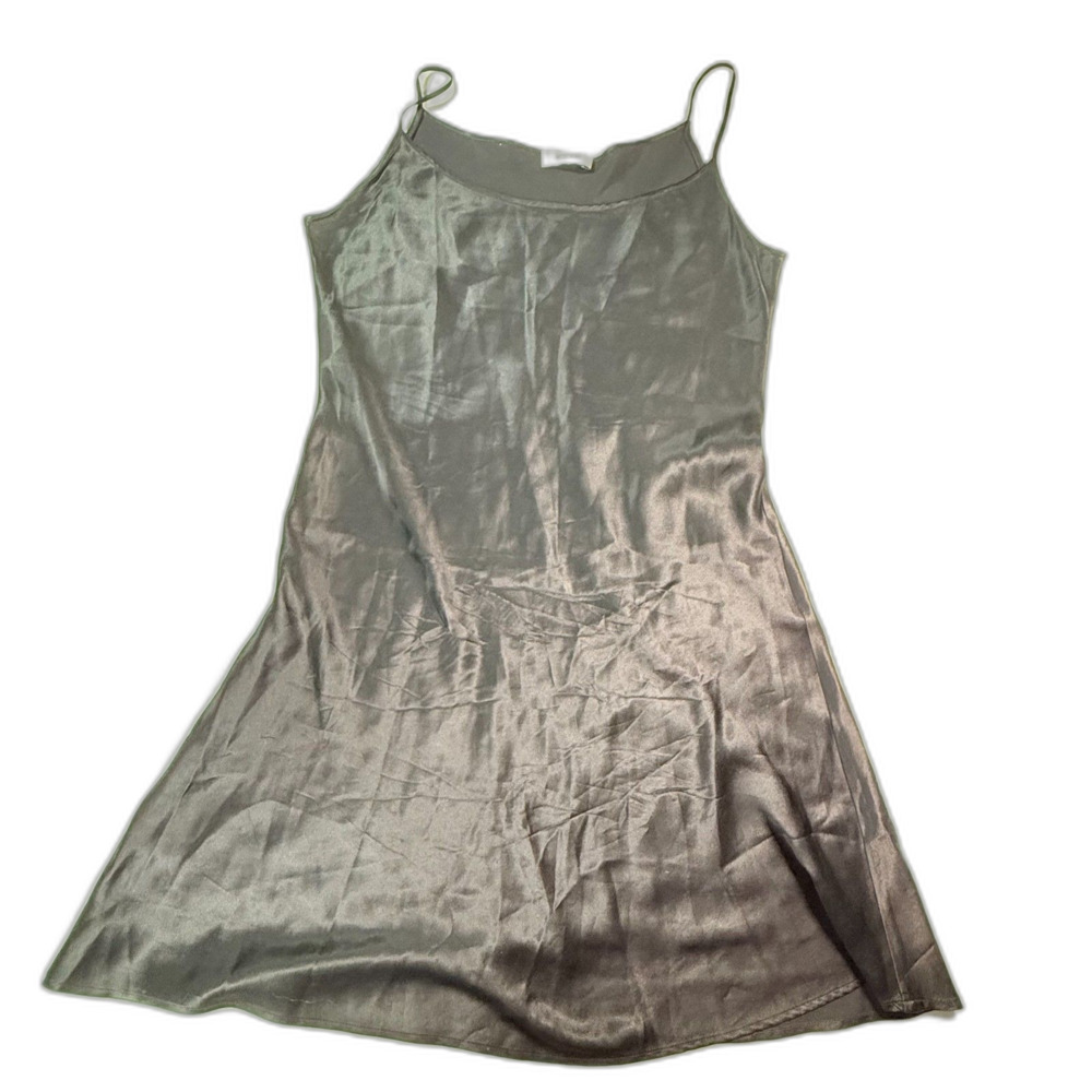 Moschino Vintage Silk Slip Dress Black USA 12